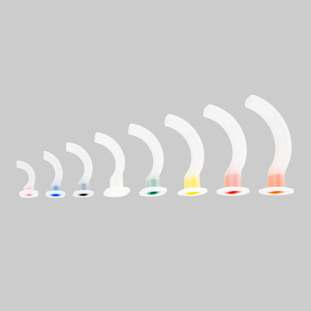 LINE2design Guedel Oral Airway Kit Color Coded Polyethylene Plastic Material - 8 Pcs Includes Sizes 40mm - 110mm