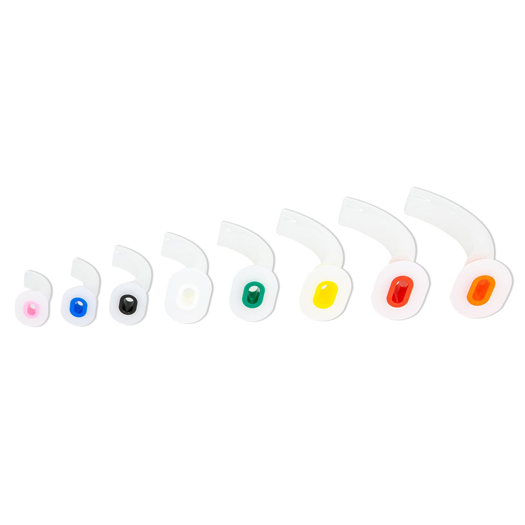 LINE2design Guedel Oral Airway Kit Color Coded Polyethylene Plastic Material - 8 Pcs Includes Sizes 40mm - 110mm