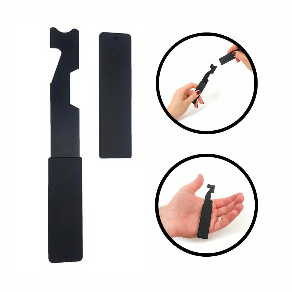 LINE2design Firefighter Shove Knife Lightweight Emergency EMS Public Safety Tool with Black Protective Cover - LINE2EMS - Shove Knife