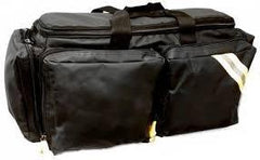 LINE2design First Aid Deluxe EMS Oxygen Medical Bag, All Impervious Fully Padded with Shoulder Straps & Yellow Trim - Royal Blue