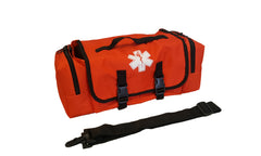 LINE2design First Aid Responder Emergency Star of Life Logo Medical EMS Bag with Zippered Pockets & Shoulder Straps