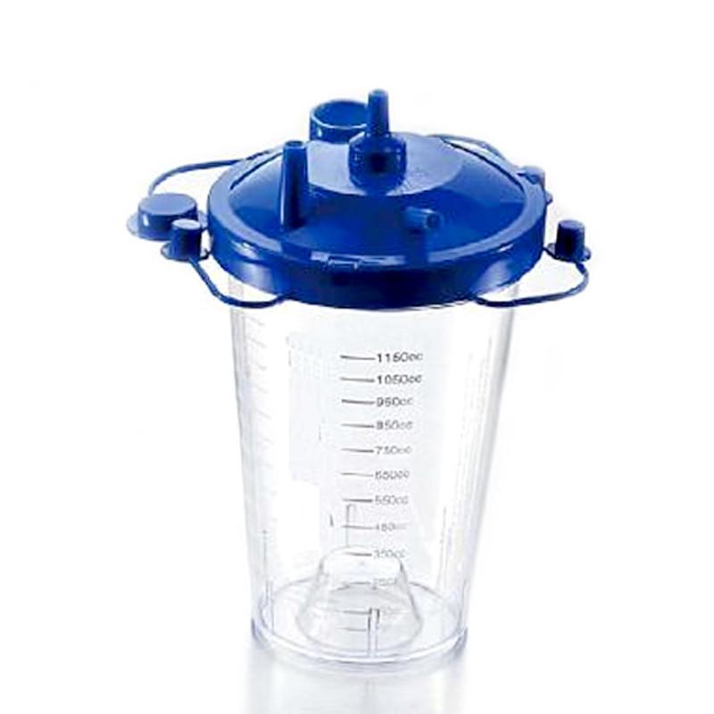 LINE2design Medical Suction Canister 1200cc Hydrophobic Filter Graduation Marked & Leak Free - LINE2EMS - Suction Canisters
