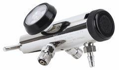 LINE2design Solid Brass Medical Oxygen Regulator 0 - 25 L / min Barbed Fitting Packed In Clear Poly Bag - LINE2EMS - Oxygen Regulators