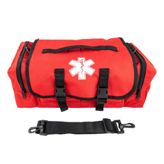 LINE2design First Aid Responder Emergency Star of Life Logo Medical EMS Bag with Zippered Pockets & Shoulder Straps