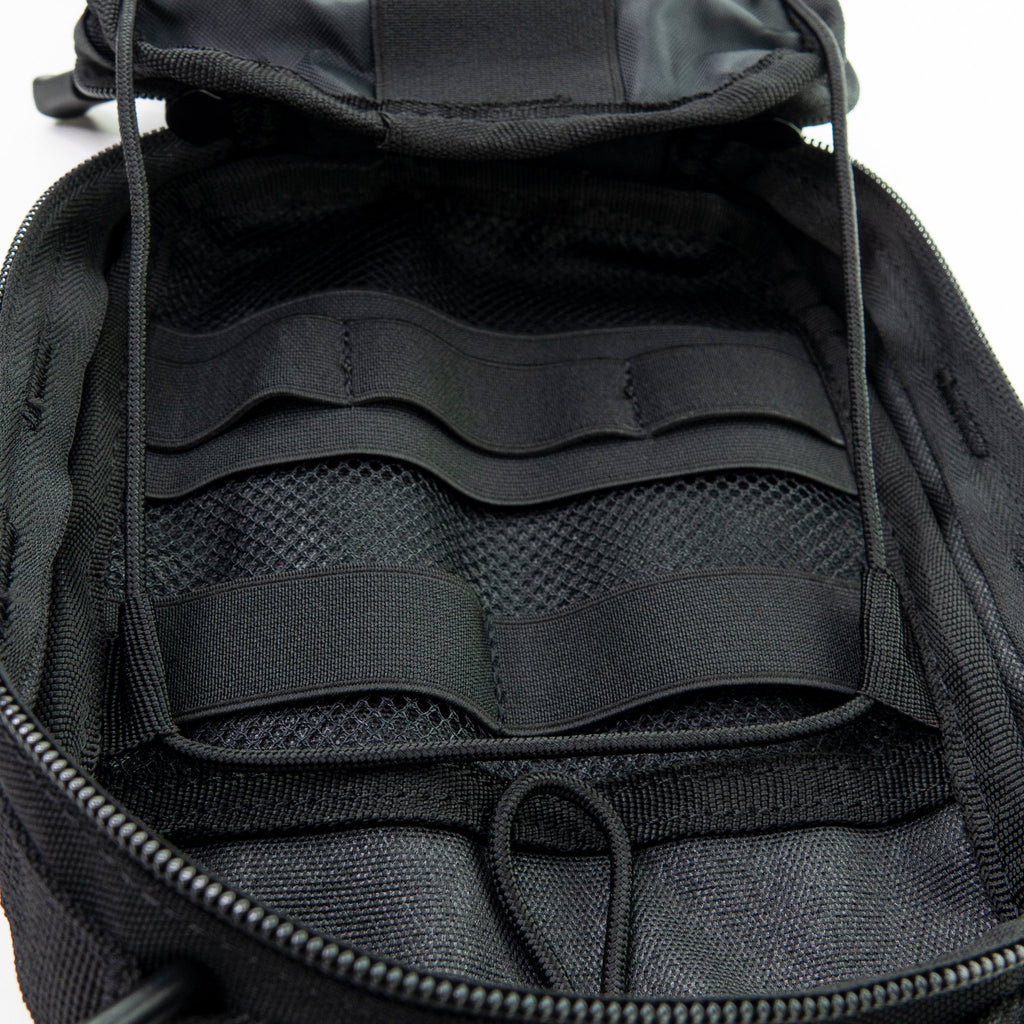 LINE2design MOLLE Pouch, Emergency Medical, Trauma Stop Bleeding Bag, Gunshot Trauma Stop Bleeding Bag for First Aid (IFAK), Utility Pouch, includes USA Patch - Black