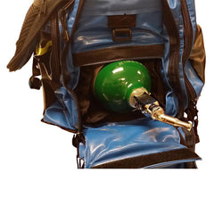 LINE2design First Aid Deluxe EMS Oxygen Medical Bag, All Impervious Fully Padded with Shoulder Straps & Yellow Trim - Royal Blue - LINE2EMS - Oxygen Bags