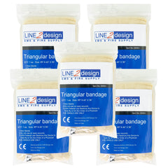 LINE2design Medical Triangular Bandages Emergency First Aid, Light Weight Fracture Fixation Dressing 40